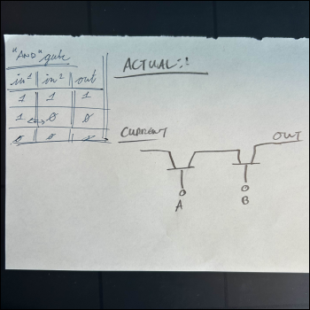 Me figuring out how an AND gate worked.