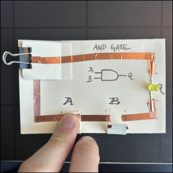 AND gate model, one OFF = output OFF