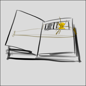 Book that has a fancy little display that lights up when a certain chapter is opened