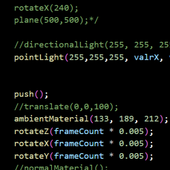 Code to make the sphere the light source, where both the sphere and light source were movable