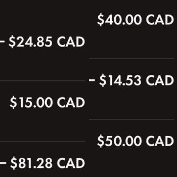 My recent transactions.